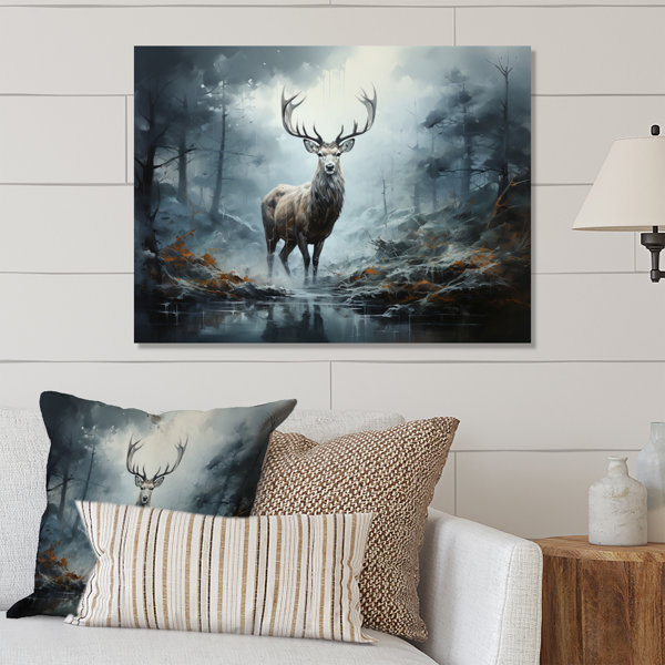 Millwood Pines Deer Whispering Mist I On Metal Print Wayfair